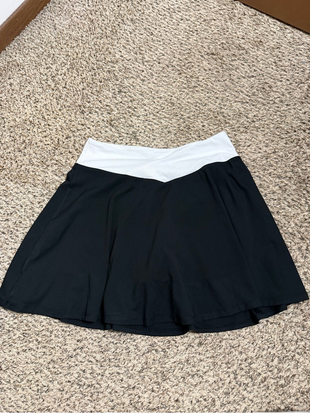 Fabletics Black Go Skirt with White Waistband